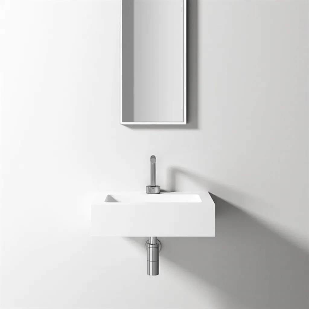 Waterproof 50 - 50x40 cm Washbasin, Matt White SolidTec®
