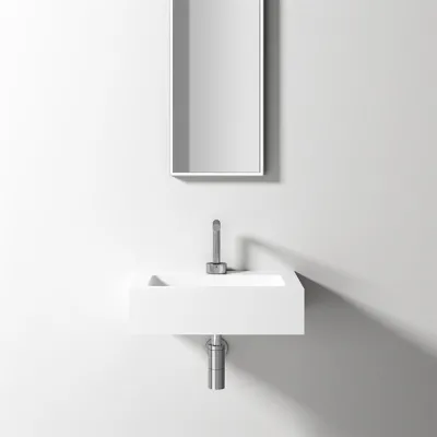 Waterproof 50 - 50x40 cm Washbasin, Matt White SolidTec®