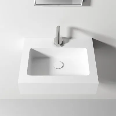 Waterproof 50 - 50x40 cm Washbasin, Matt White SolidTec®