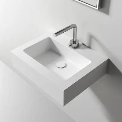 Waterproof 50 - 50x40 cm Washbasin, Matt White SolidTec®
