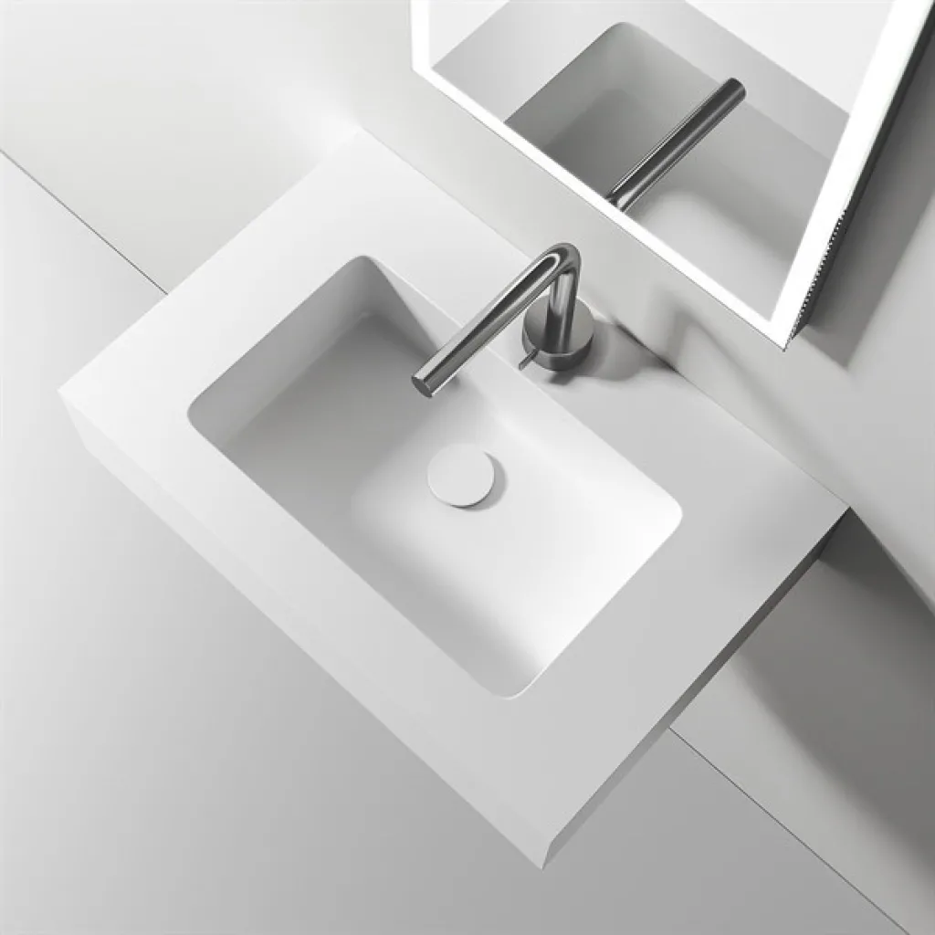 Waterproof 60 - 60x40 Washbasin, Matt white SolidTec®