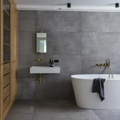 Waterproof 70L - 70x32 cm Sink on the left, Matt White SolidTec®