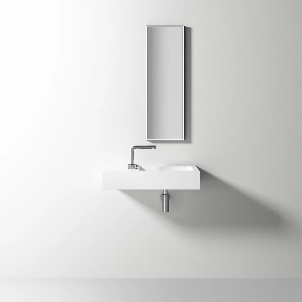 Waterproof 70R - 70x32 cm Sink on the right, Matt White SolidTec®