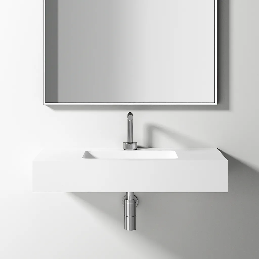 Waterproof 80 - 80x40 Washbasin, Matt white SolidTec®