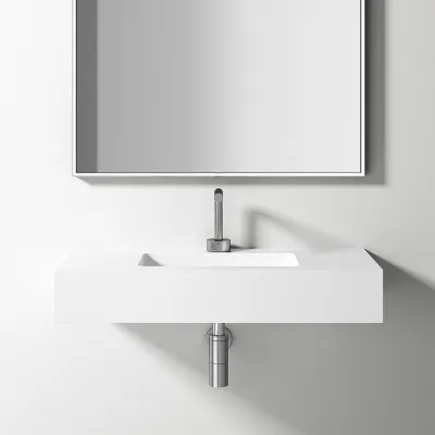 Waterproof 80 - 80x40 Washbasin, Matt white SolidTec®