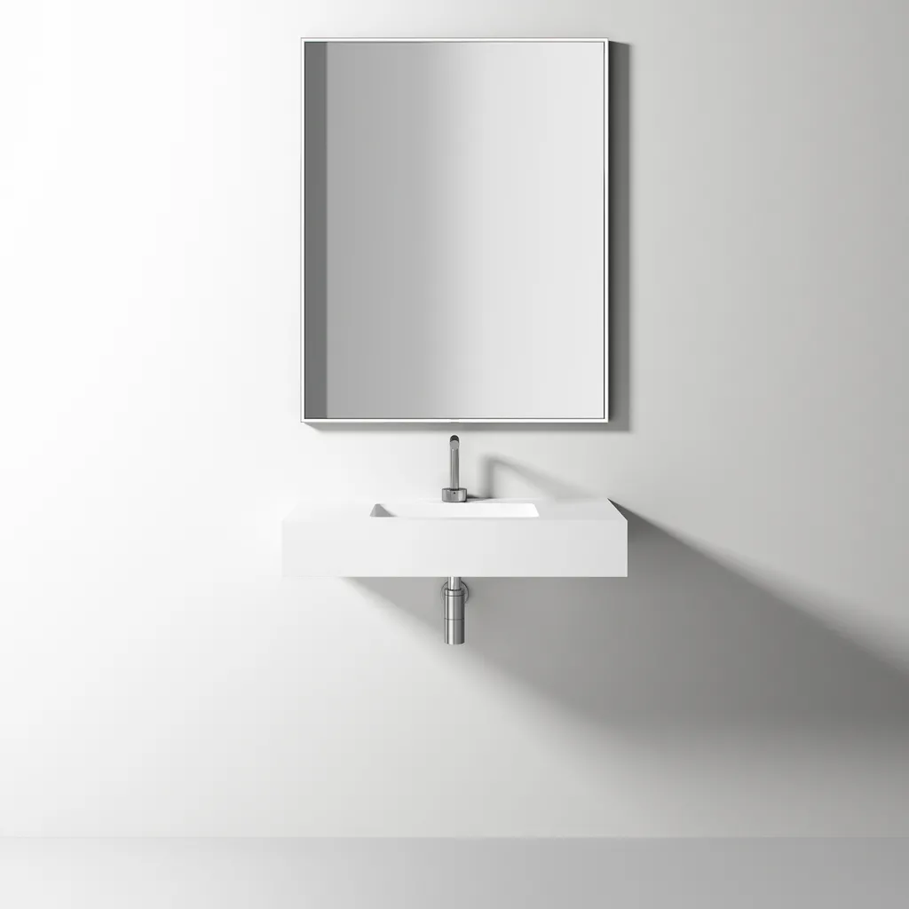 Waterproof 80 - 80x40 Washbasin, Matt white SolidTec®