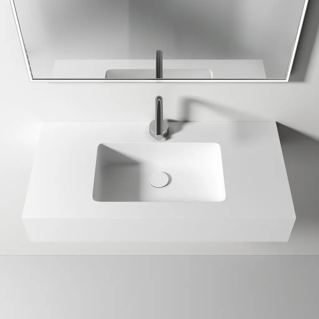 Waterproof 80 - 80x40 Washbasin, Matt white SolidTec®