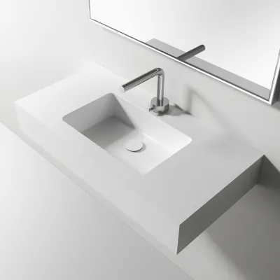 Waterproof 80 - 80x40 Washbasin, Matt white SolidTec®
