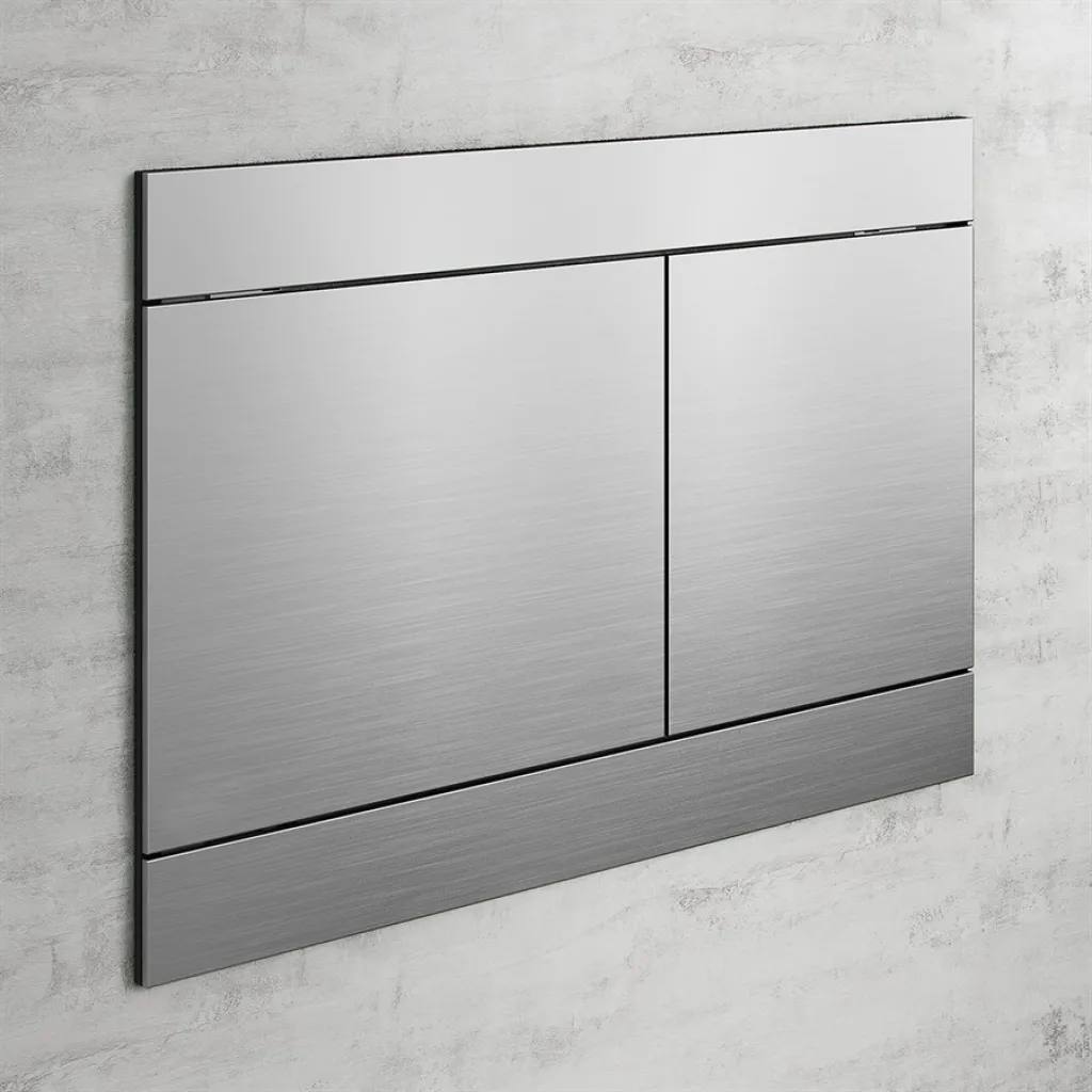 Pulcher Plano - Flush plate basin, Brushed Inox