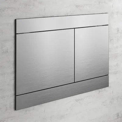 Pulcher Plano - Flush plate basin, Brushed Inox