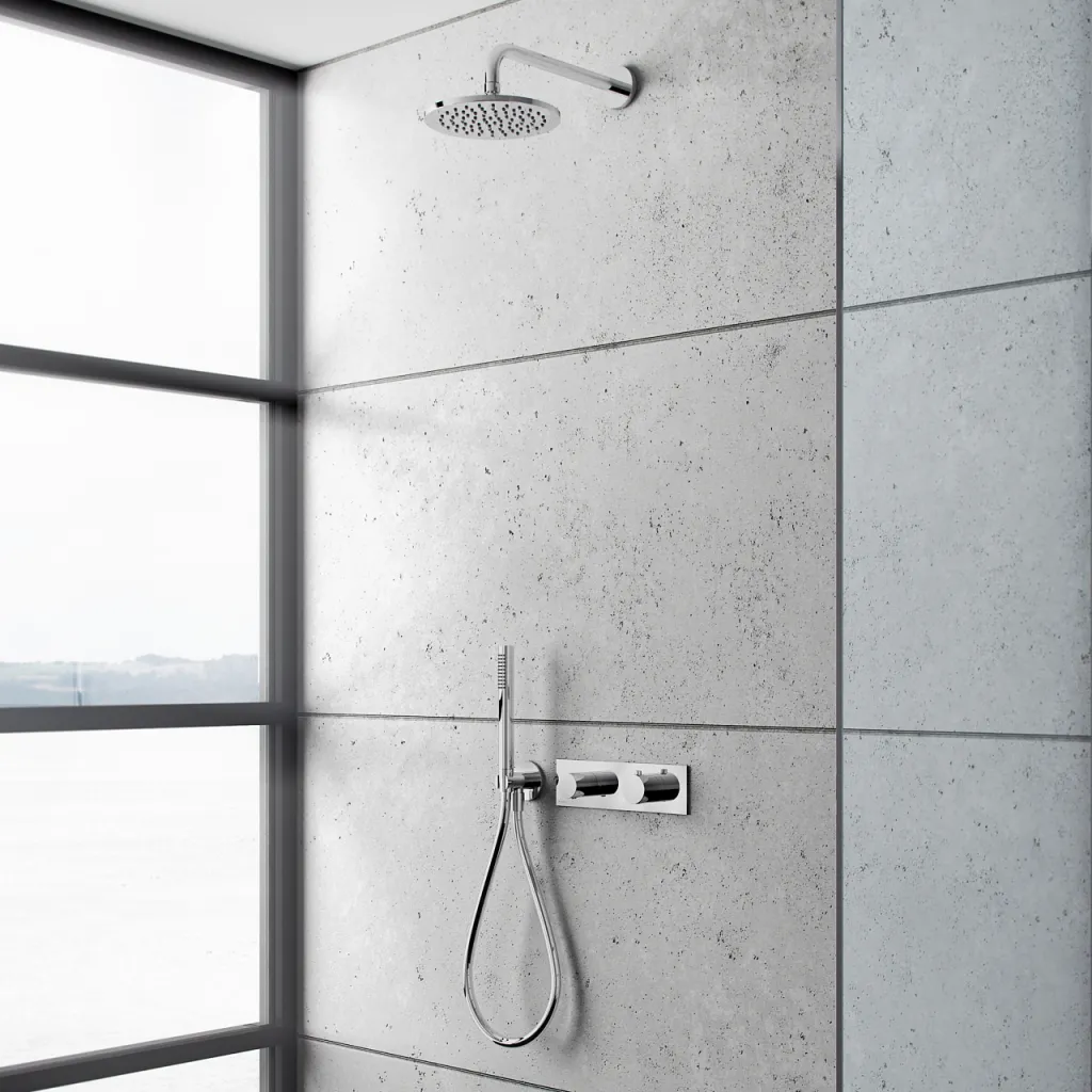 Nostromo A12 Rain DeLuxe - Ø20 Thermostatic shower set, Chrome