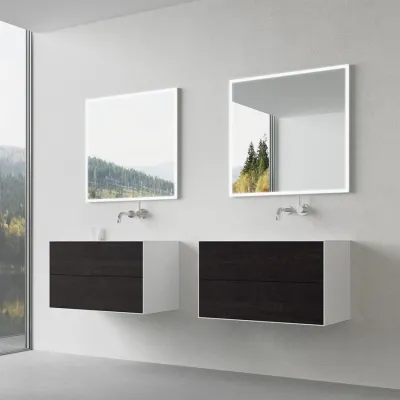 Kubic Light Dimmable 80x80 - LED Mirror w/color adjustment