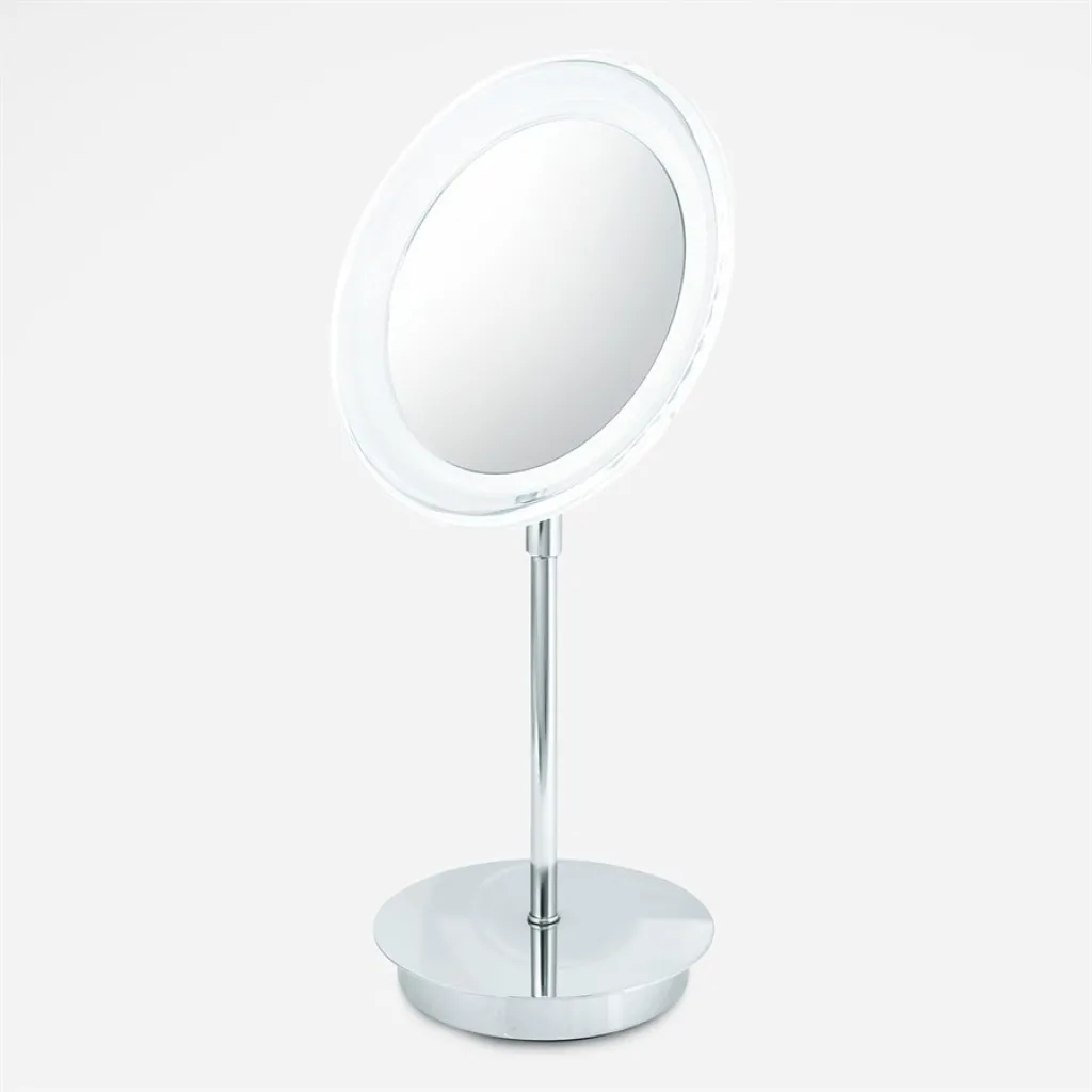 Ezenz - X5 Cosmetic LED light mirror on stand with Tilt, chrome