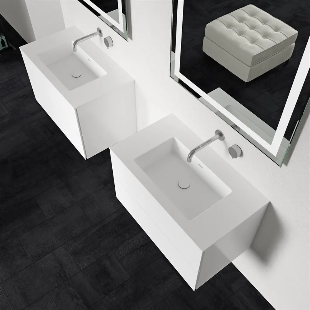 Block Soho 80 - Laundry cabinet 80x46, Matt white