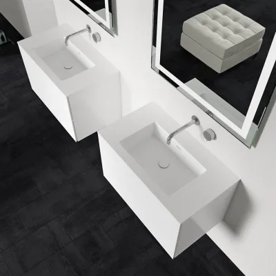 Block Soho 80 - Laundry cabinet 80x46, Matt white