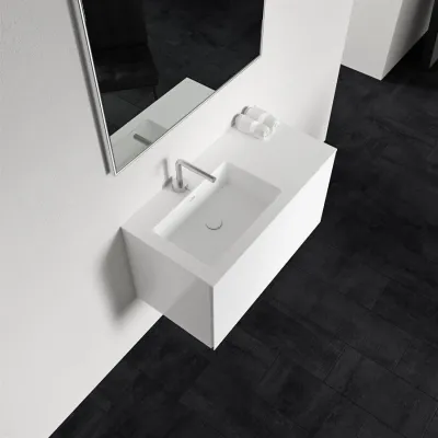 Block Soho 90L - Laundry cabinet 90x46 cm, Matt white