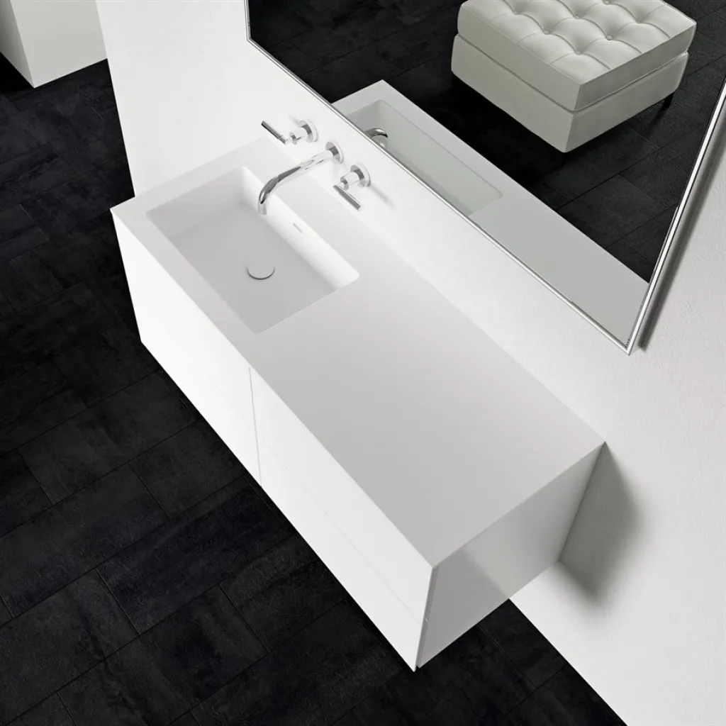 Block Soho 120L - Laundry cabinet 120x46, Matt white