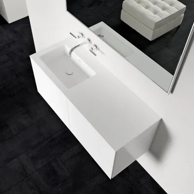 Block Soho 120L - Laundry cabinet 120x46, Matt white