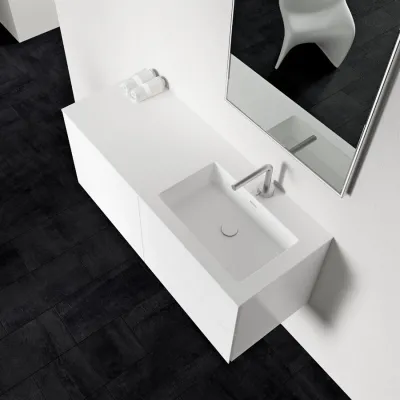 Block Soho 120R - Laundry cabinet 120x46, Matt white