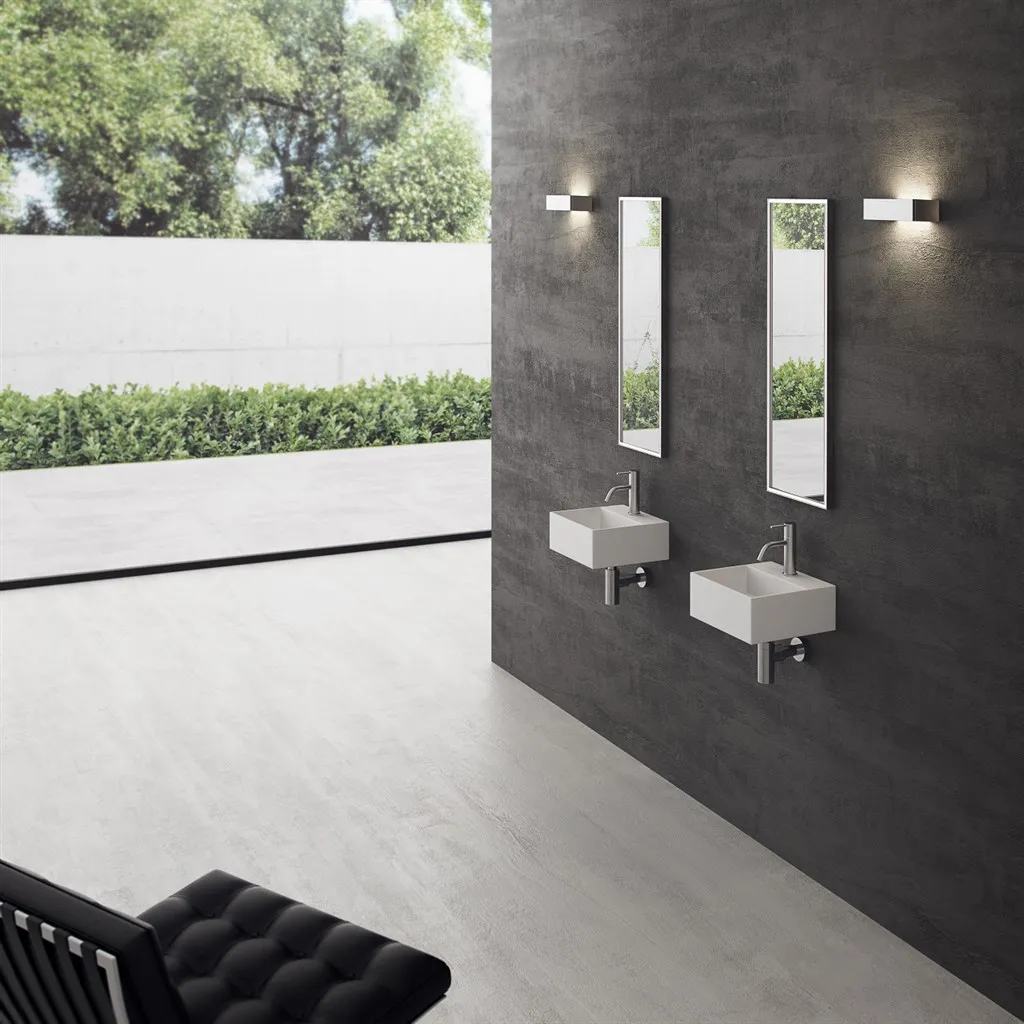 Kubo 32 - 32x30 Washbasin, Matt white SolidTec®