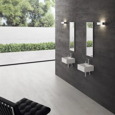 Kubo 32 - 32x30 Washbasin, Matt white SolidTec®