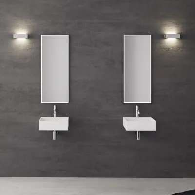 Kubo 40 - 40x35 Washbasin, Matt white SolidTec®