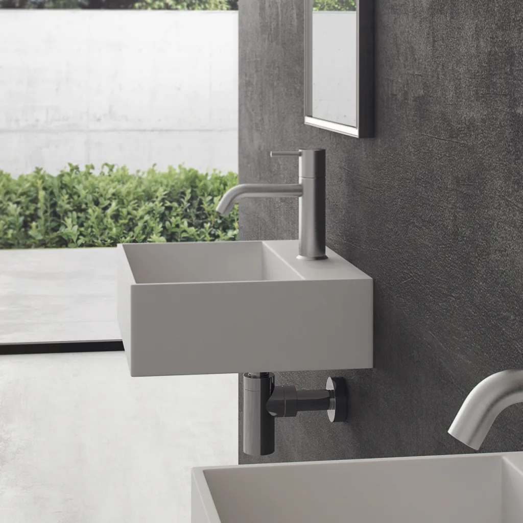 Kubo 40 - 40x35 Washbasin, Matt white SolidTec®