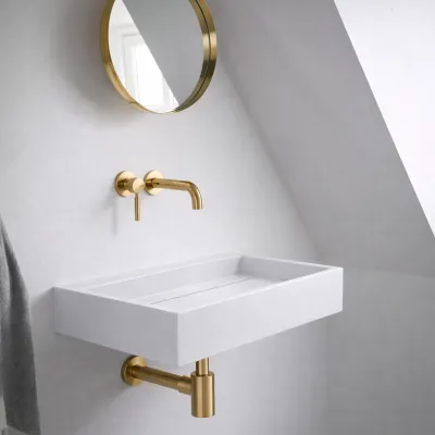 Kubo 60 - 60x40 Washbasin, Matt white SolidTec®
