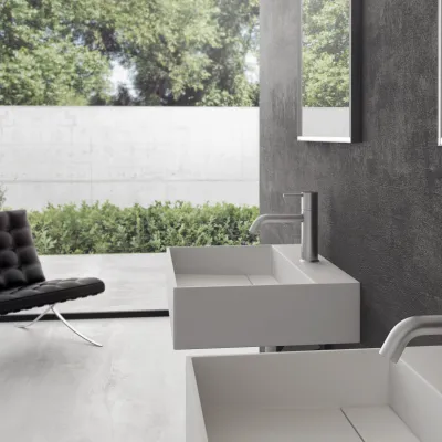 Kubo 60 - 60x40 Washbasin, Matt white SolidTec®