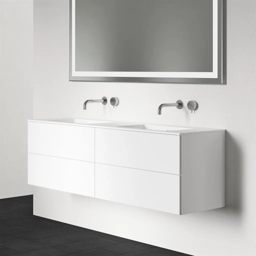 Block Soho 160D - Laundry cabinet 160x46, Matt white