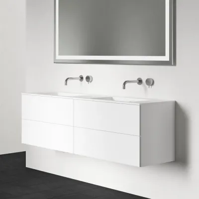 Block Soho 160D - Laundry cabinet 160x46, Matt white