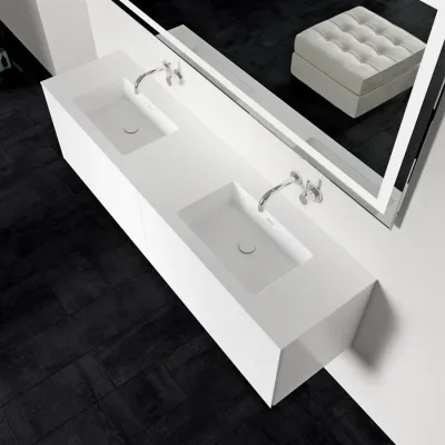 Block Soho 180D - Laundry cabinet 180x46, Matt white