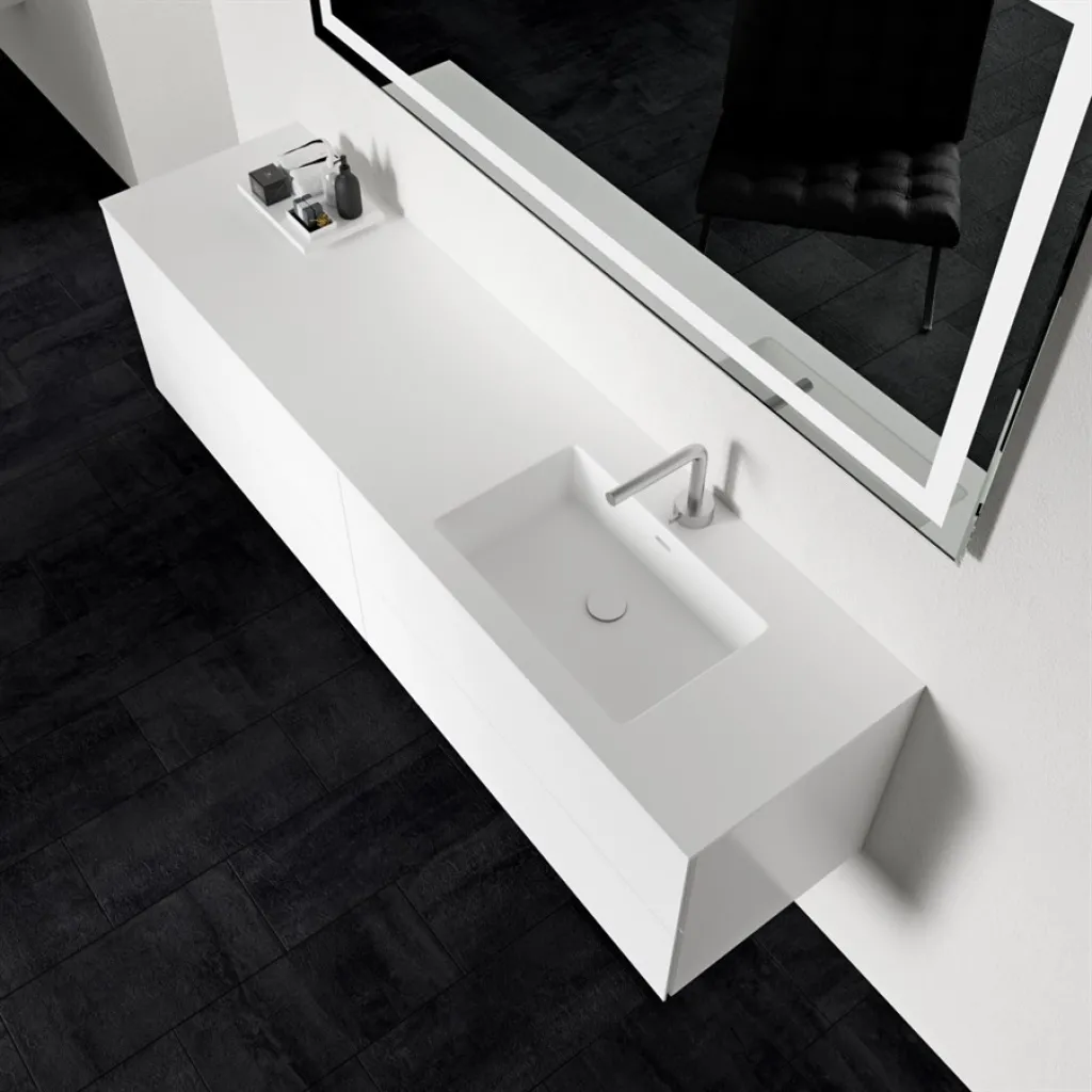 Block Soho 180R - Laundry cabinet 180x46, Matt white