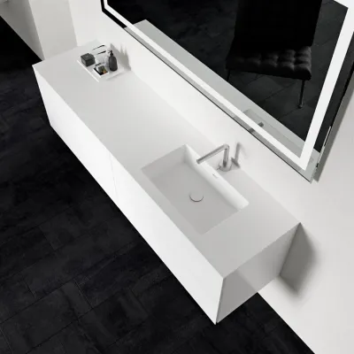 Block Soho 180R - Laundry cabinet 180x46, Matt white