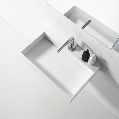 Kubo Inside 60 - 60x40 Washbasin, Matte White SolidTec®