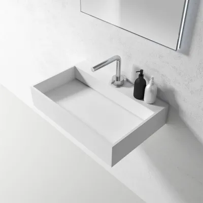 Kubo Inside 60 - 60x40 Washbasin, Matte White SolidTec®