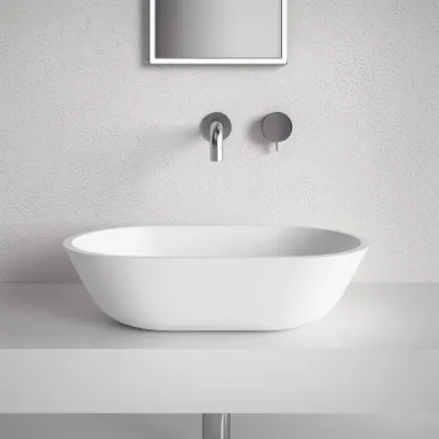 Mood One 55 - 55x32 Washbasin, Matt white SolidTec®