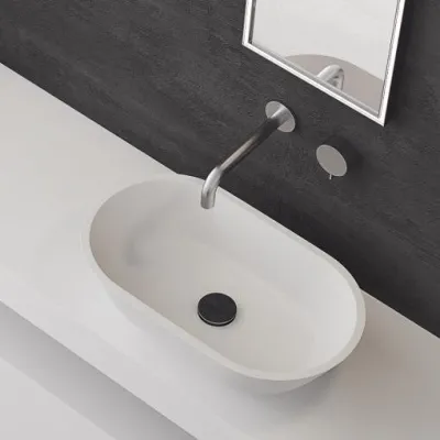 Mood One 55 - 55x32 Washbasin, Matt white SolidTec®