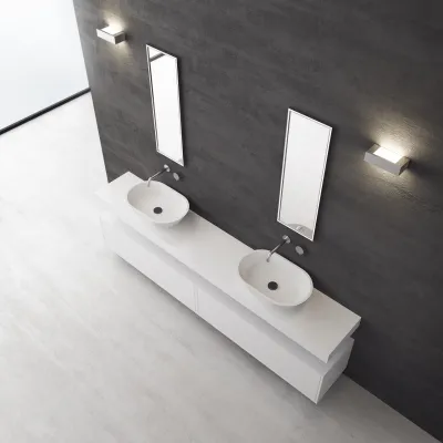 Mood Two 58 - 58x38 Washbasin, Matt white SolidTec®