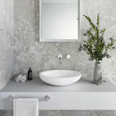 Spoon 55 - 55x35 cm Washbasin, Matt white SolidTec®