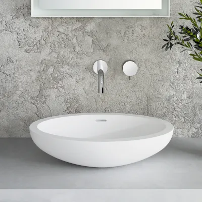 Spoon 55 - 55x35 cm Washbasin, Matt white SolidTec®