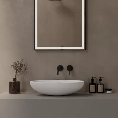 Spoon 60 - 60x40 cm Washbasin, Matt white SolidTec® 