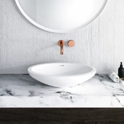 Spoon 60 - 60x40 cm Washbasin, Matt white SolidTec® 