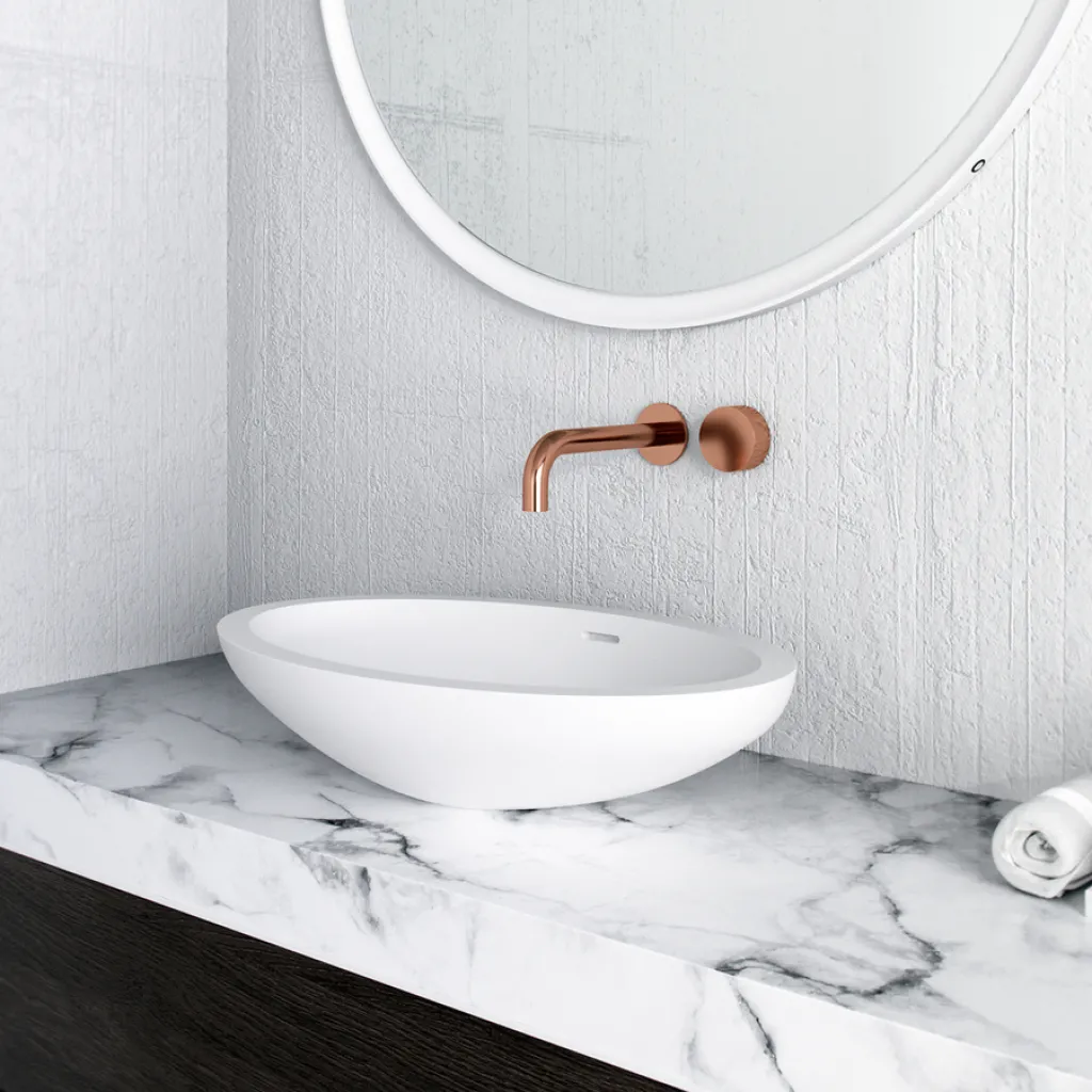 Spoon 60 - 60x40 cm Washbasin, Matt white SolidTec® 