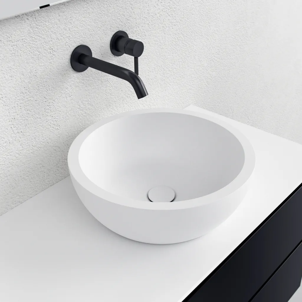 Spoon O - Ø42 Wash bowl, Matt white SolidTec®