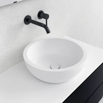 Spoon O - Ø42 Wash bowl, Matt white SolidTec®