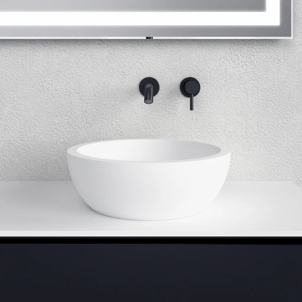 Spoon O - Ø42 Wash bowl, Matt white SolidTec®
