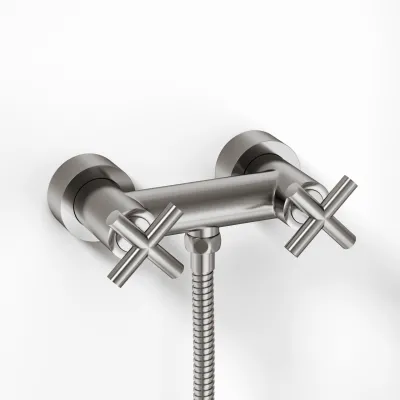 Fly Classic FBR204 S01 - Shower mixer, PVD Brushed Steel