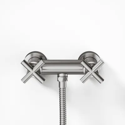 Fly Classic FBR204 S01 - Shower mixer, PVD Brushed Steel