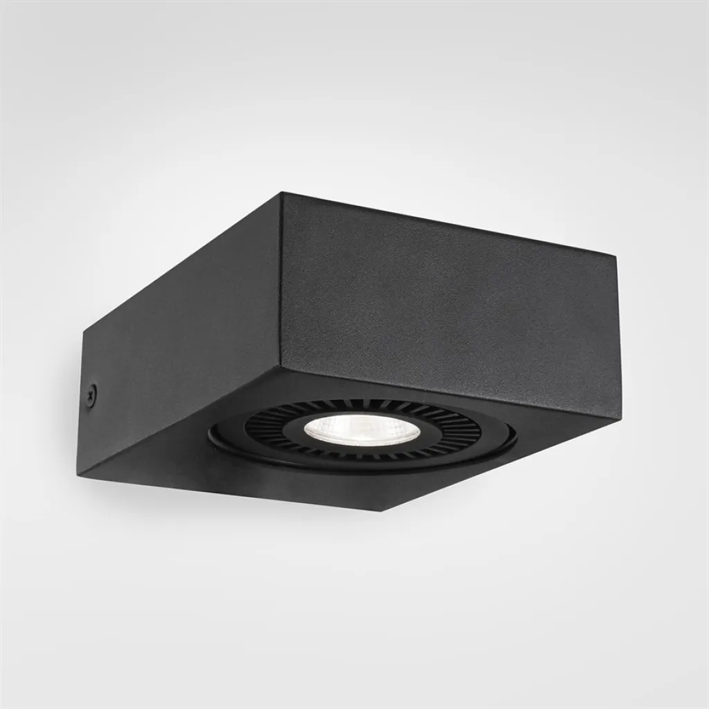 Brick 01 - LED Wall Lamp, 16x12.5x5h, IP20, Black
